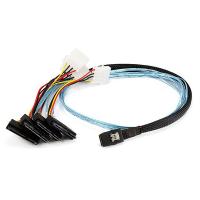Кабель Mini SAS SFF-8087 на 4 SAS SFF-8482 с питанием 4pin Molex