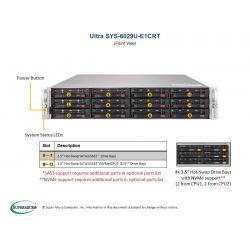 Сервер Supermicro 6029U-E1CRT 2x Intel Xeon Gold 6226R, 64Gb DDR4, 2U, 12 LFF, 2xPS 1000W, рельсы