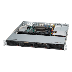 Сервер Supermicro MBD-X11SCL-F 1xXeon E-2126G 3.3GHz (6core), 16Gb DDR4, CSE-813MFTQ 1U, 4 LFF, 2xPS 400W, Win 10 Pro 64, рельсы